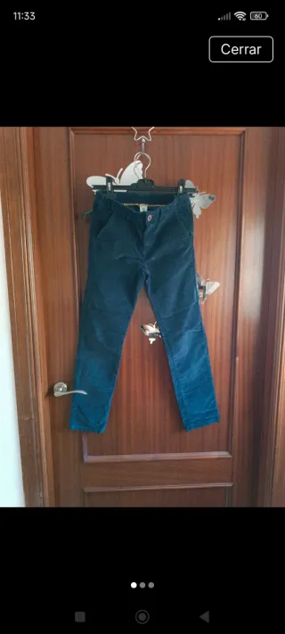 Pantalones de pana azul marino