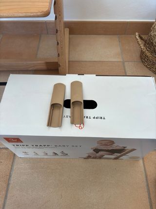 Silla Stokke Trona Madera y Sillin Beige