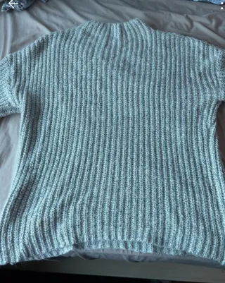 Jersey de lana azul grisáceo