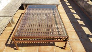 Mesa centro hierro forjado 150x100cm