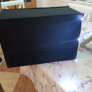 Escenario hecho a mano con luces LED