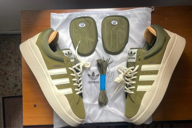 adidas gazelle silver green womens BAD BUNNY X CAMPUS 'WILD MOSS'  ARELL CMPNY