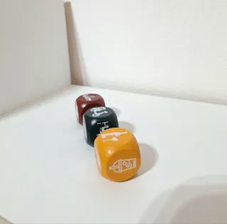 Dados de decisión temáticos de comida