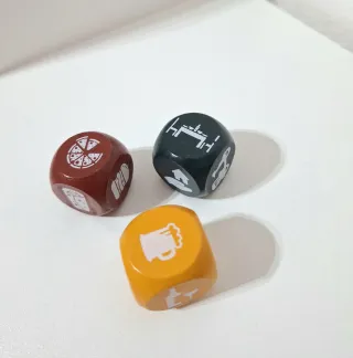 Dados de decisión temáticos de comida