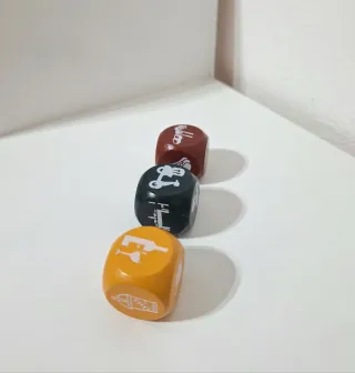 Dados de decisión temáticos de comida