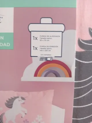 Funda Nórdica Infantil Unicornios 90cm