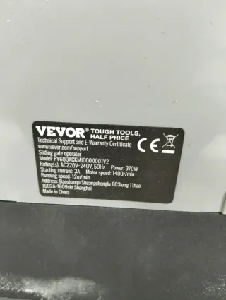 Vevor Motor de Puerta Corredera MD370