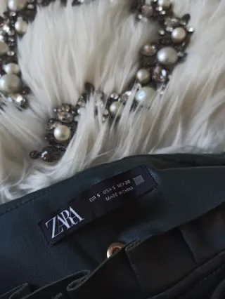 Falda Zara Verde