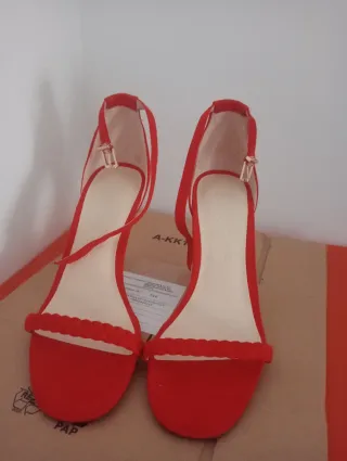Sandalias rojas elegantes mujer NUEVAS