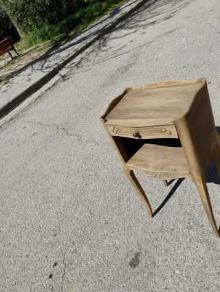 Pareja Mesitas Noche Antiguas Madera