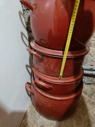 Lote 5 Ollas Rojas Antiguas