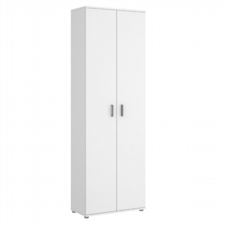 Armario Multiusos 2 puertas + 3 Estantes. Blanco