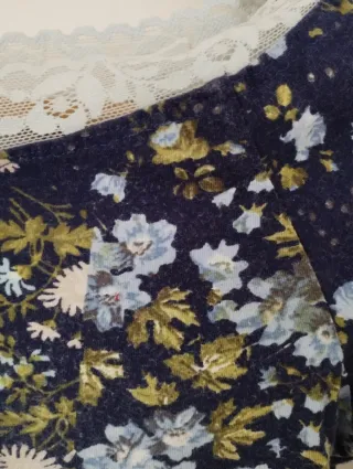 T-shirt donna floreale con pizzo tg. unica