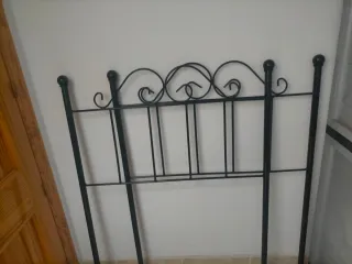 2 Cabeceros Cama 90 Metal Negro