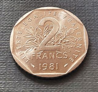 Moneda 2 Francos Francia 1981