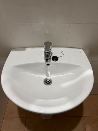 Lavabo Roca de porcelana blanco