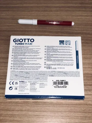 Lote 8 Cajas Rotuladores Giotto Turbo Maxi Rojos