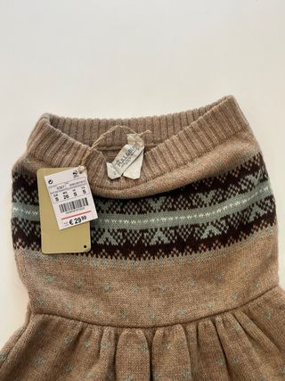 Vestido de lana estampado