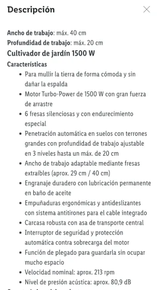 Motoazada eléctrica Parkside