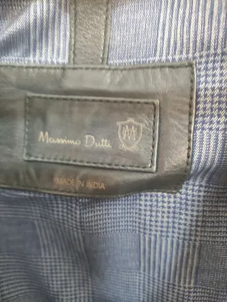 Chaqueta de cuero Massimo Dutti gris hombre