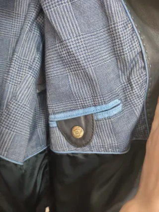 Chaqueta de cuero Massimo Dutti gris hombre