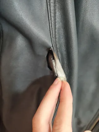 Chaqueta de cuero Massimo Dutti gris hombre