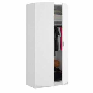 Armario 80x184x52cm 2 Puertas. Blanco Brillo