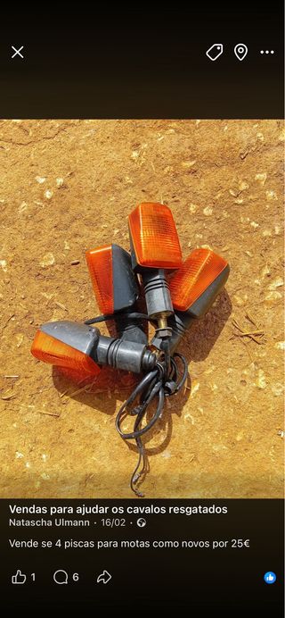 4 piscas para motas como novos