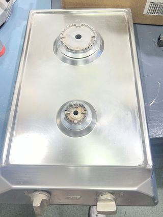 Cocina a gas de acero inoxidable