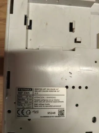 Videoportero Fermax 3305 con placa