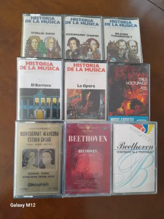 Lote 9 Cassettes Música Clásica y Ópera