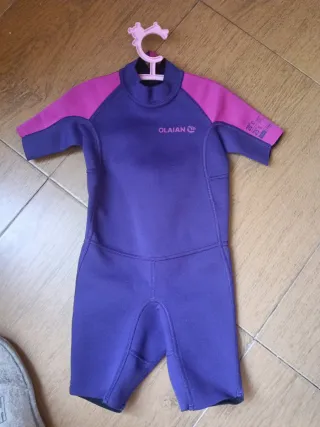 Neopreno infantil morado y fucsia talla 2