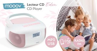 Metronic 477185 Radio CD Lector Bluetooth Rosa