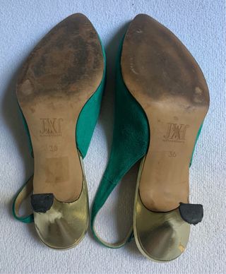 Salones Destalonados Verde Esmeralda