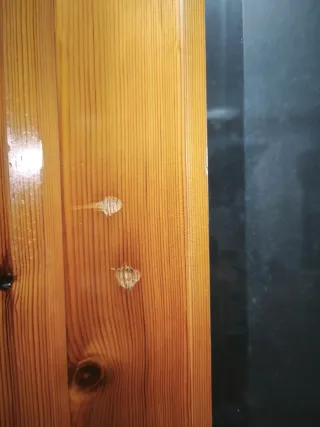 2 Puertas de pino macizo con cristales