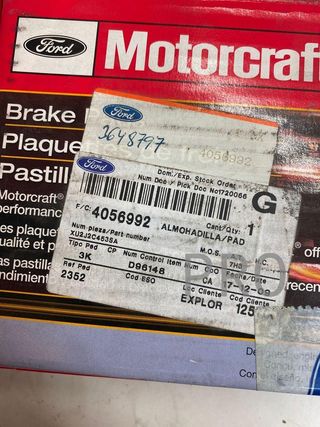 Pastillas freno ford jeep nuevo