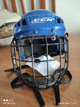 Casco Hockey Infantil CCM Azul
