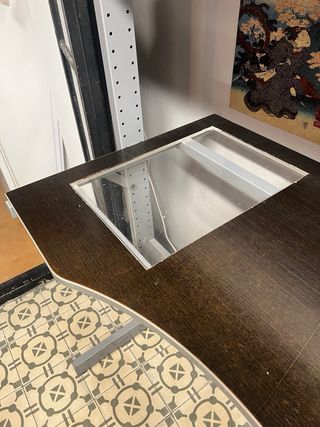 Tavolo da design/disegno in legno e metallo