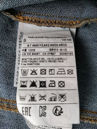 Chaqueta vaquera Benetton T.6-7 años