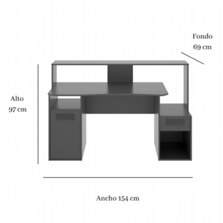 Escritorio Ordenador Gamer. Grafito