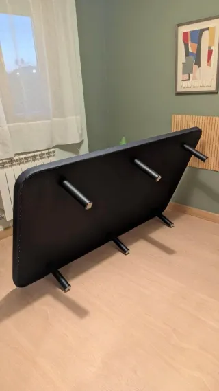 Cama 105cm: Base tapizada y colchón Relax