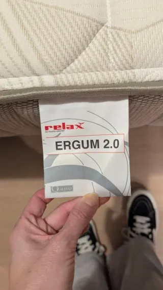 Cama 105cm: Base tapizada y colchón Relax