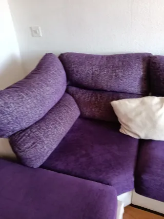 Sofá modular 4 plazas tela morado