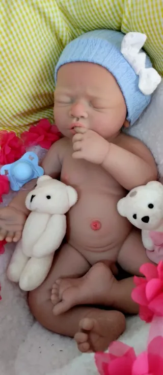 Bebé Reborn Silicona Completa Niño 44cm ARTESANAL