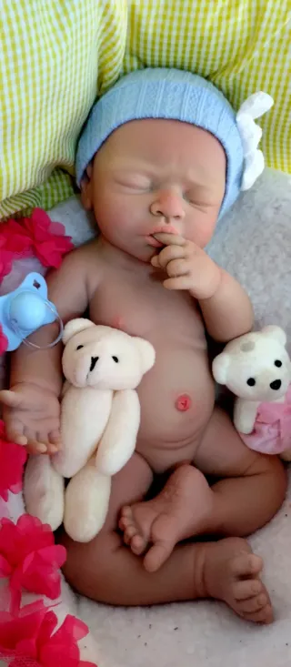Bebé Reborn Silicona Completa Niño 44cm ARTESANAL