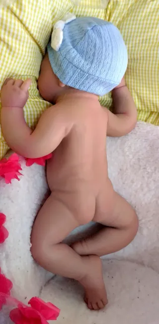 Bebé Reborn Silicona Completa Niño 44cm ARTESANAL