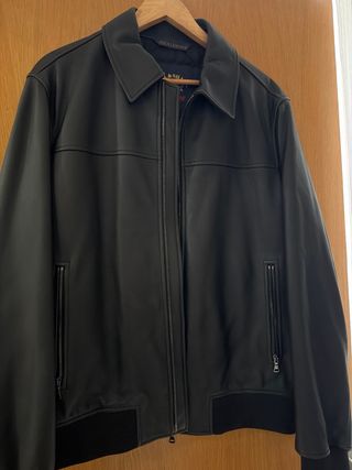 Chaqueta de cuero Paul & Shark Negra