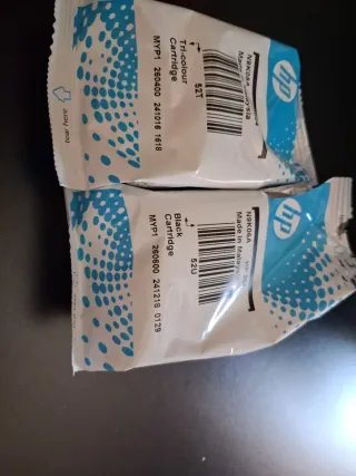 Cartuchos Tinta HP N9K05A y N9K06A