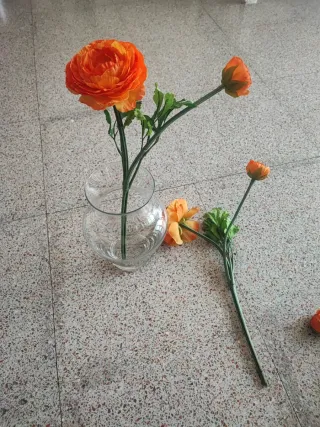 Flores artificiales tela 7 varas