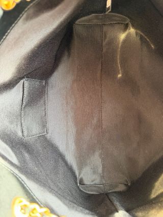 Bolso Tote Ante Piel Negro Gris Nuevo